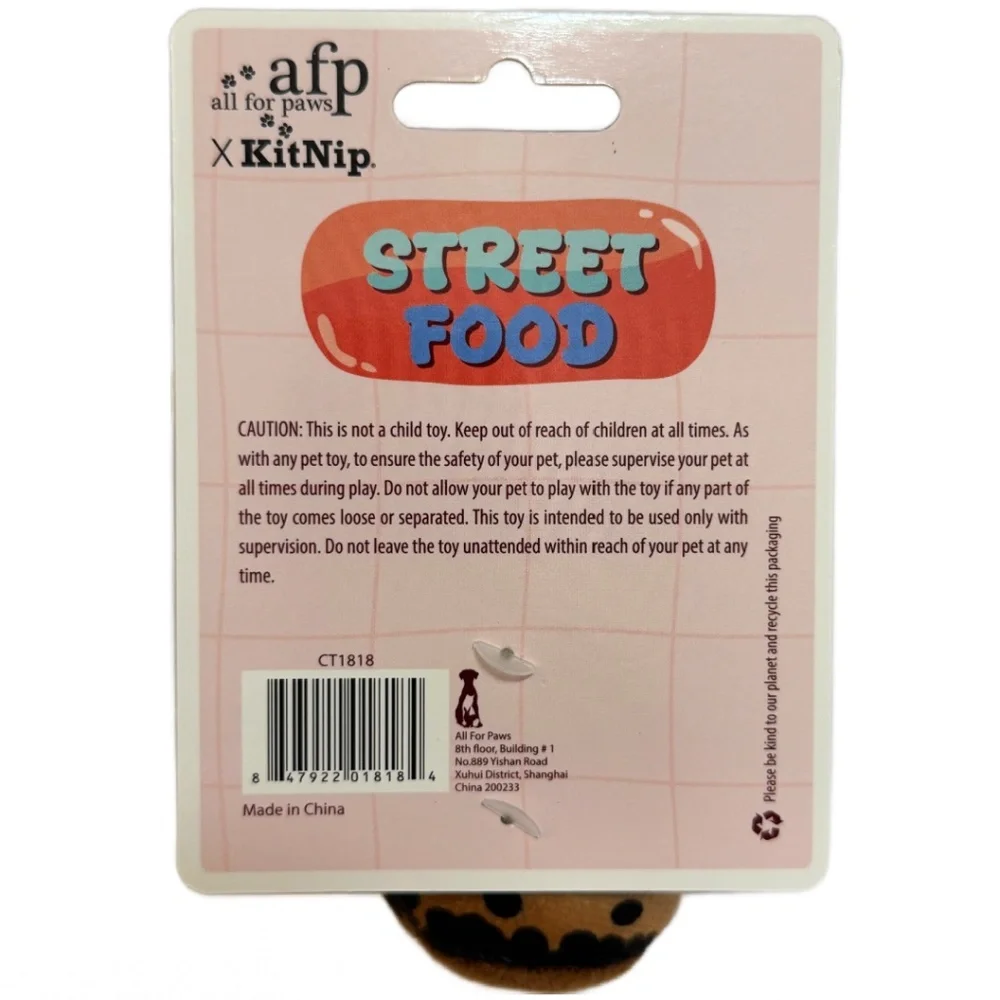 KitNip Kitty Cat STREET FOOD Interactive Wand Catnip Plush New Lot of 4 Cat Toys